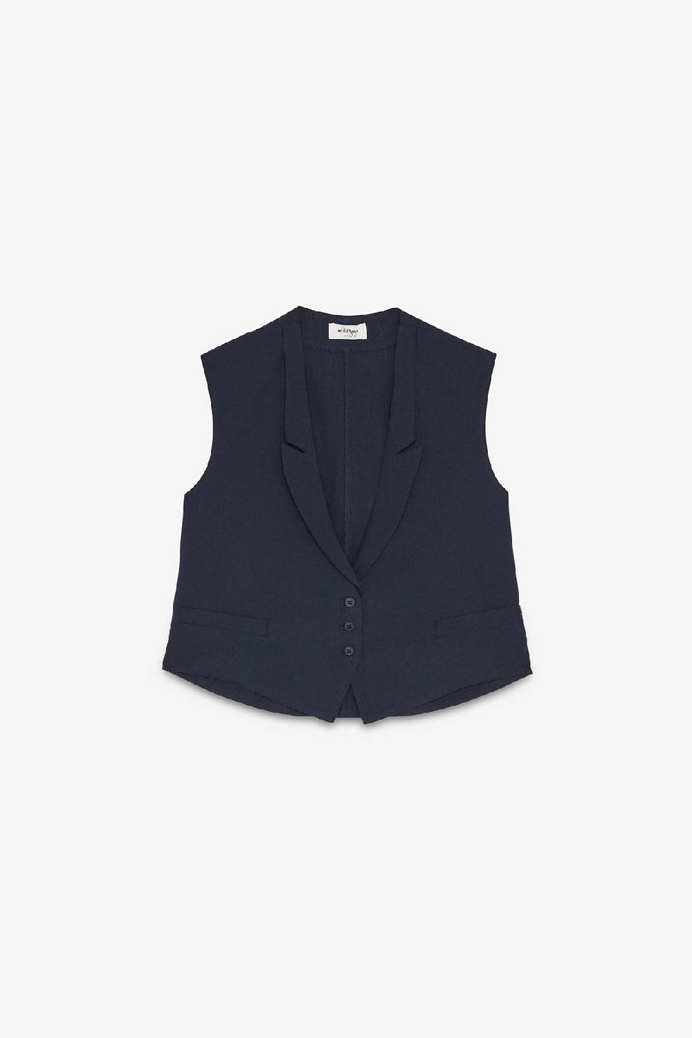 ottod'Ame Linen blend waistcoat top Italy