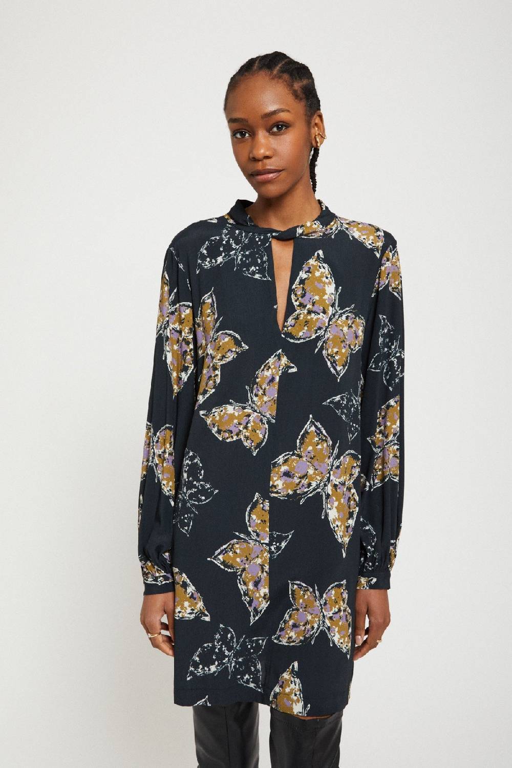 ottod'Ame Printed viscose short dress Vendita