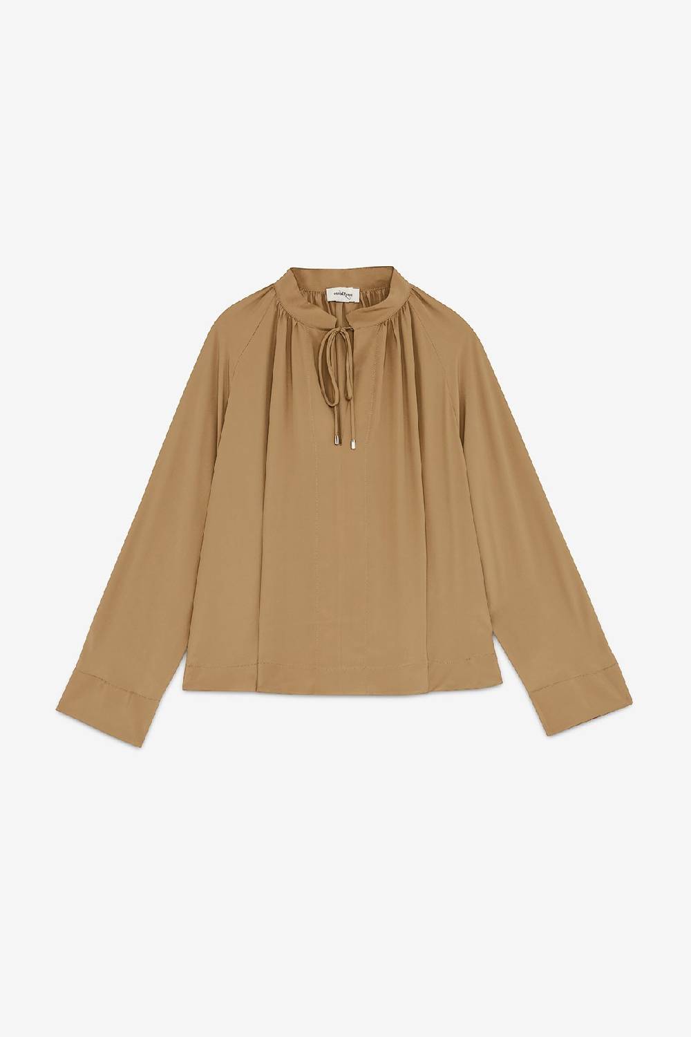 ottod'Ame Silk-blend blouse with drawstring Pezzi Unici