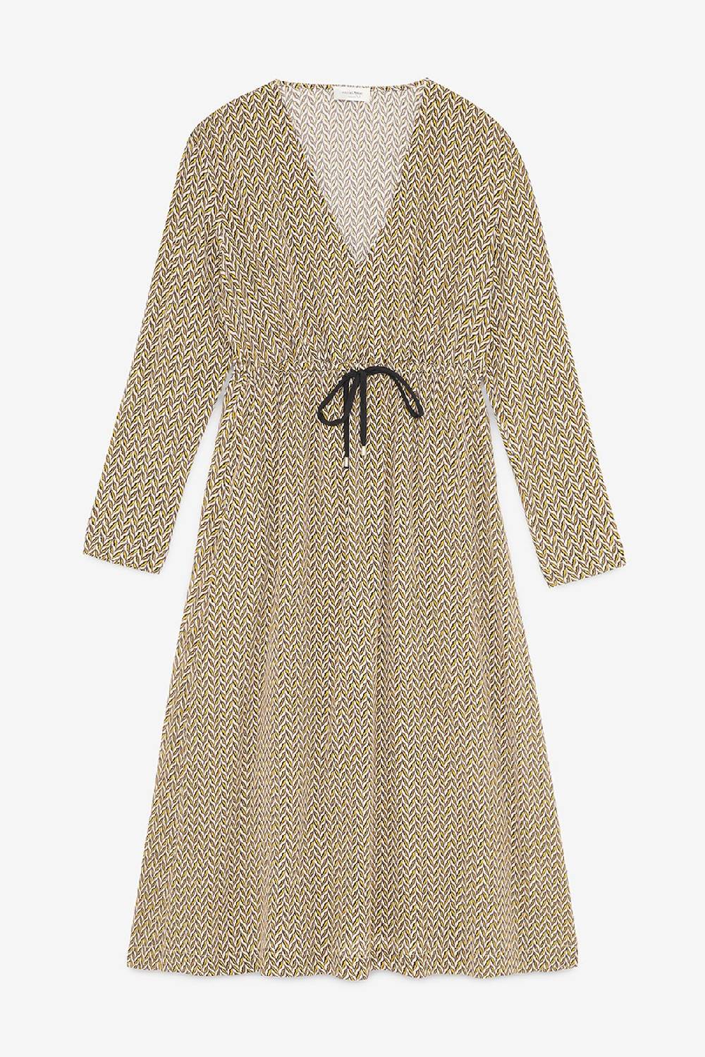 ottod'Ame Viscose midi dress with drawstring Qualità Garantita
