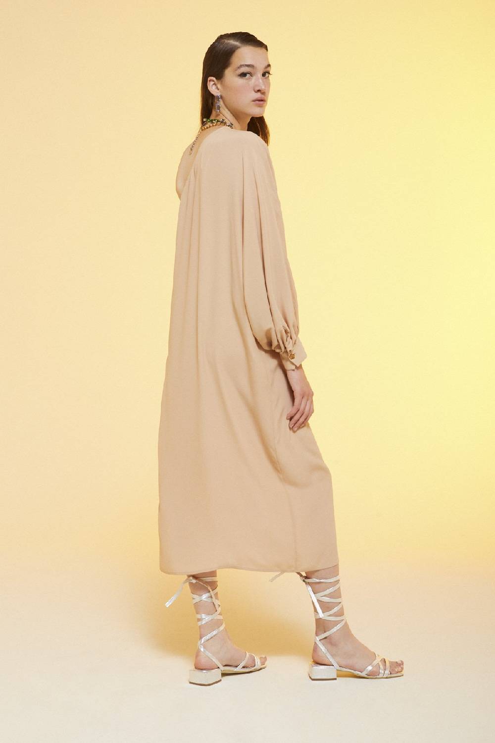 ottod'Ame Silk blend fluid dress Sottocosto