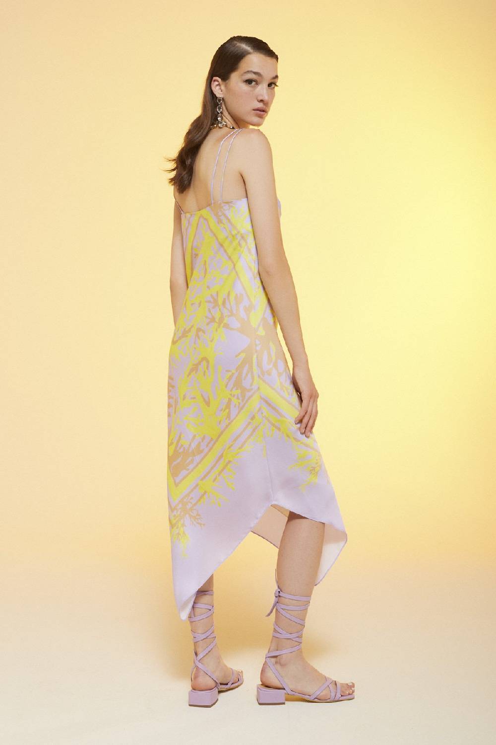ottod'Ame Printed viscose sarong dress Vendite Flash
