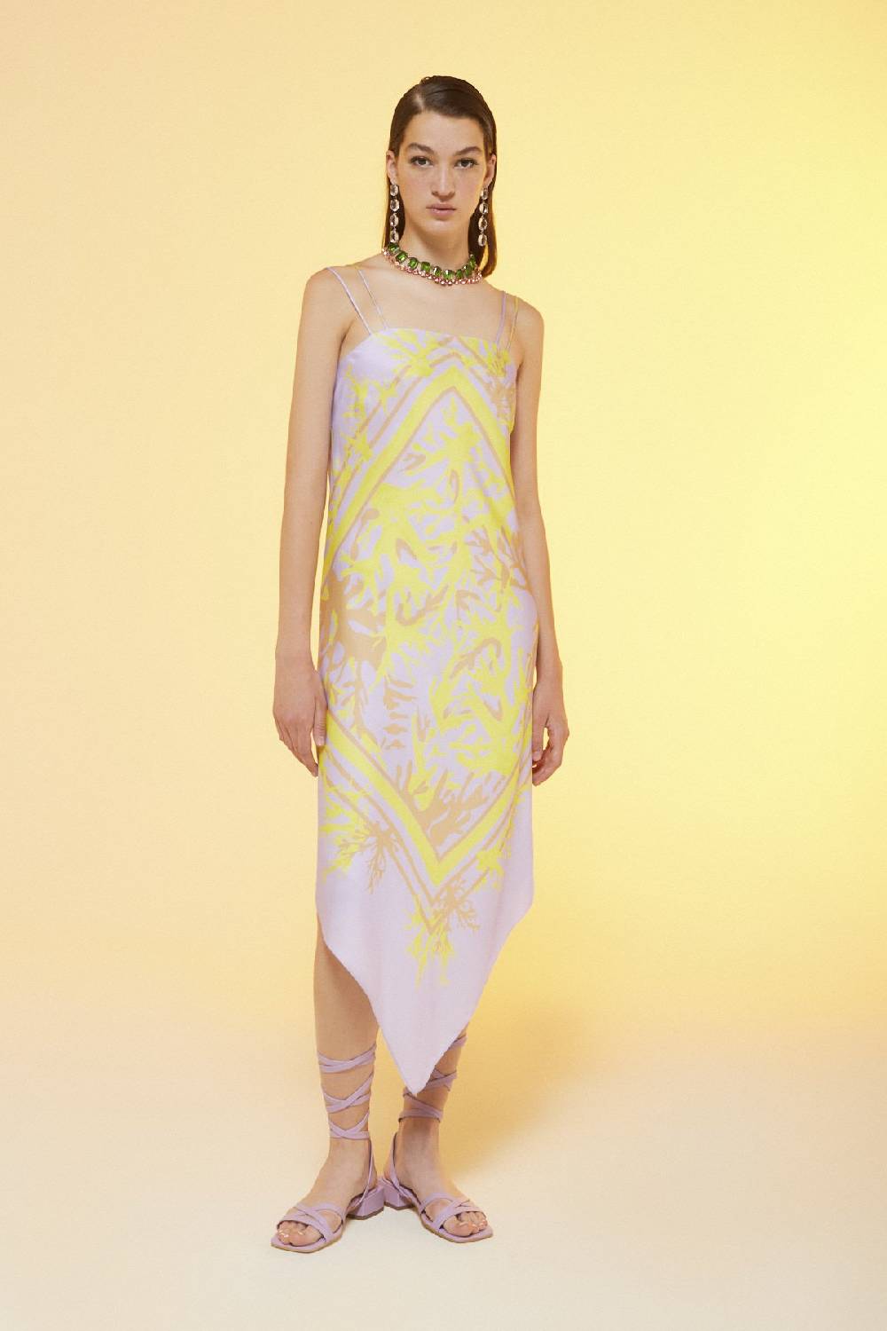 ottod'Ame Printed viscose sarong dress Vendite Flash