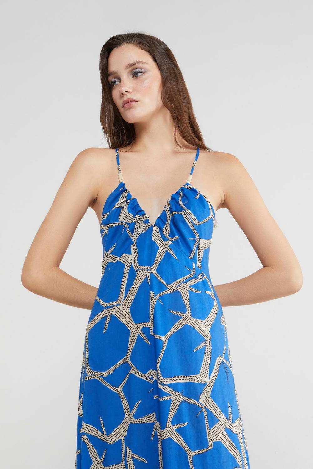 ottod'Ame Printed cotton long dress Vendita Calda