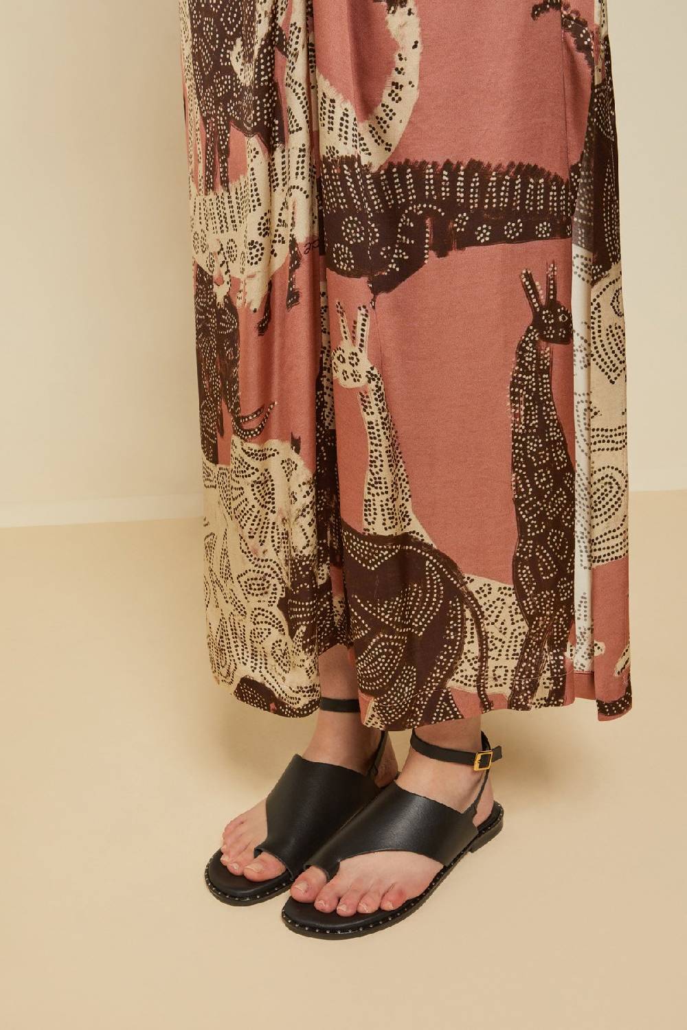 ottod'Ame Viscose long dress with criss-cross Saldi Di Fabbrica
