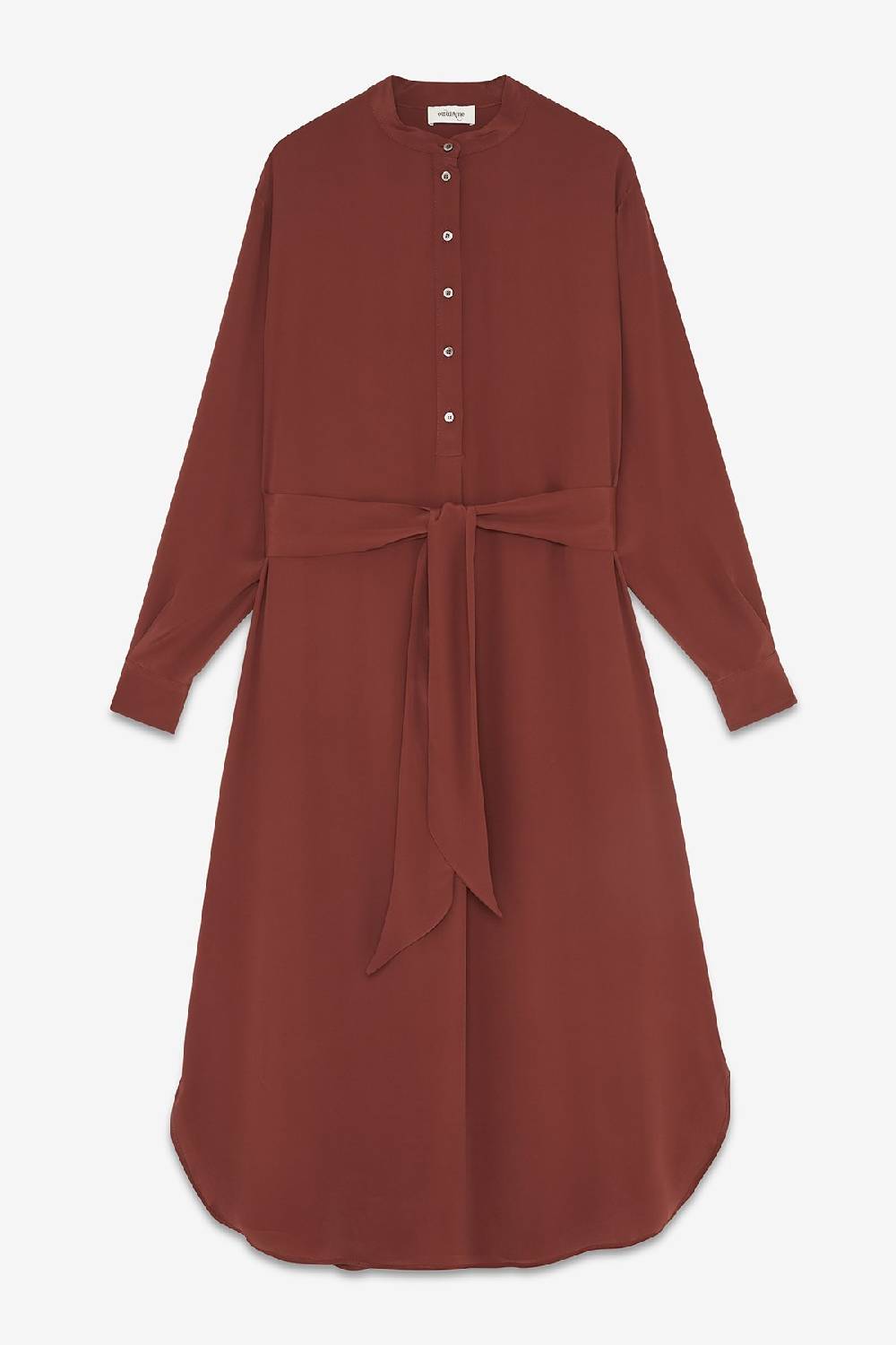 ottod'Ame Silk-blend midi dress with sash Italia