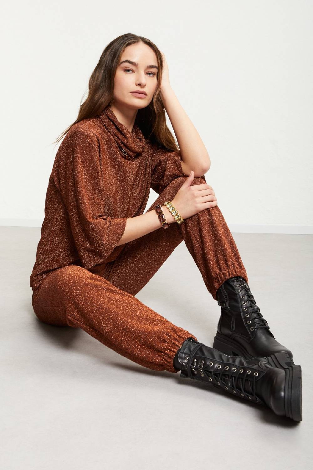 ottod'Ame Viscose trousers with lurex Qualità Garantita