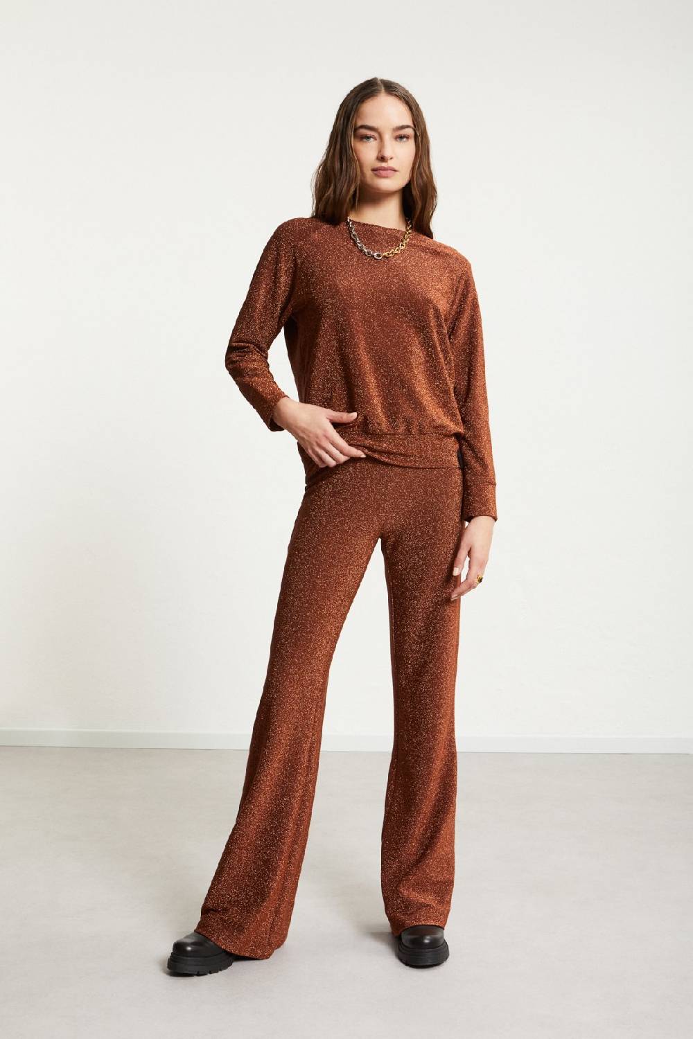 ottod'Ame Viscose trousers with lurex Negozi Online