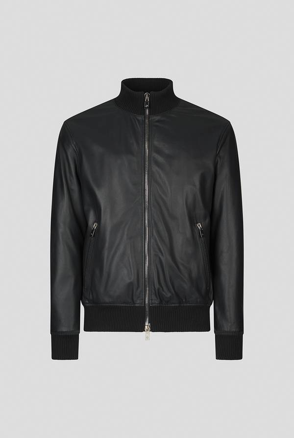 Pal Zileri Bomber in pelle con colletto stand up