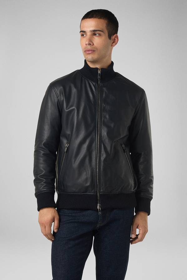 Pal Zileri Bomber in pelle con colletto stand up Hotsell