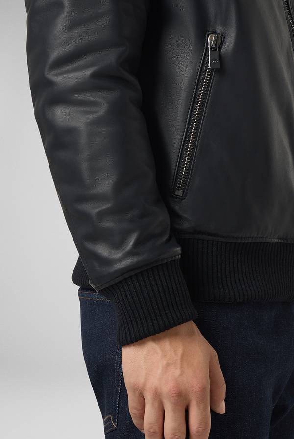 Pal Zileri Bomber in pelle con colletto stand up Hotsell