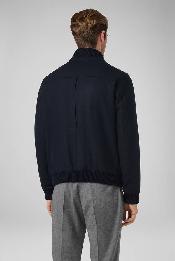 Pal Zileri Blouson in lana blu navy Saldi Di Fabbrica