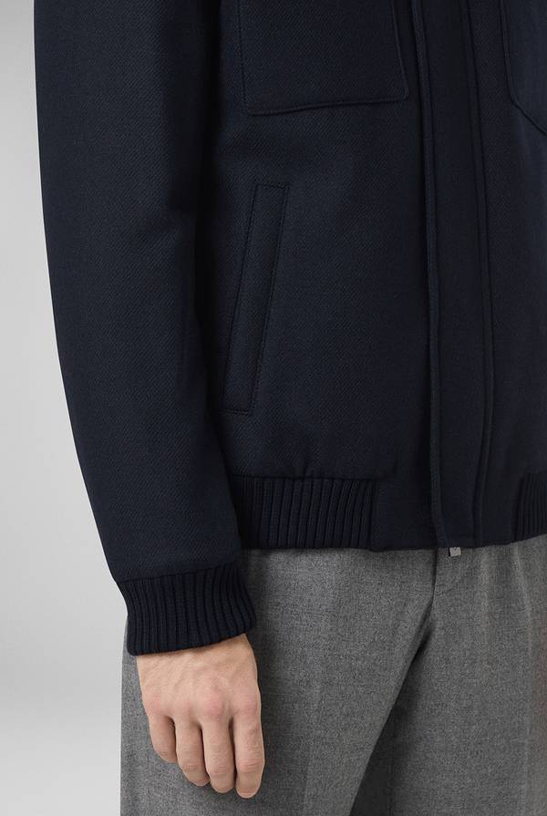 Pal Zileri Blouson in lana blu navy Saldi Di Fabbrica