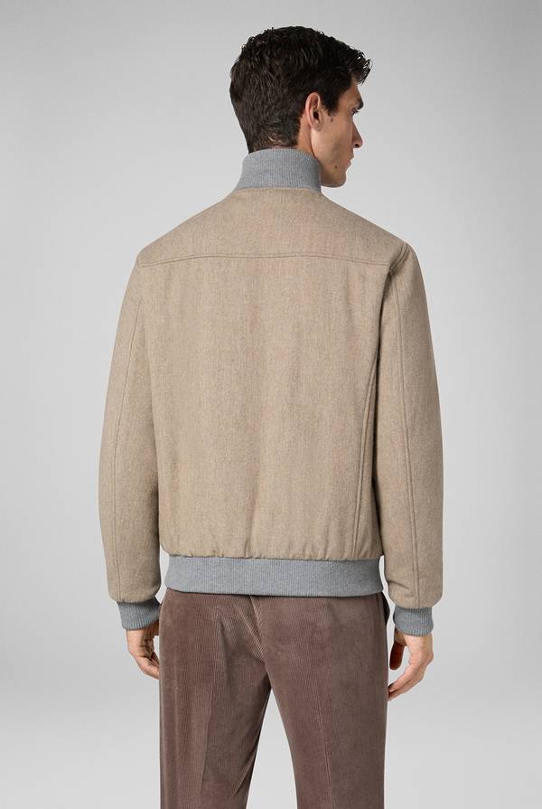 Pal Zileri Bomber in lana tecnica con finiture in maglia a contrasto 2025
