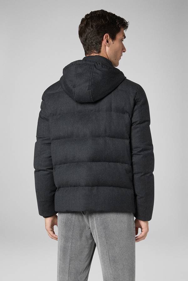 Pal Zileri Bomber in pura lana con cappuccio removibile In Linea