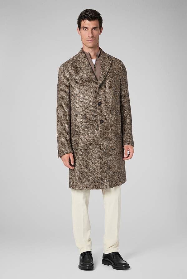 Pal Zileri Cappotto in bouclè, seta e mohair Spedizione Gratuita