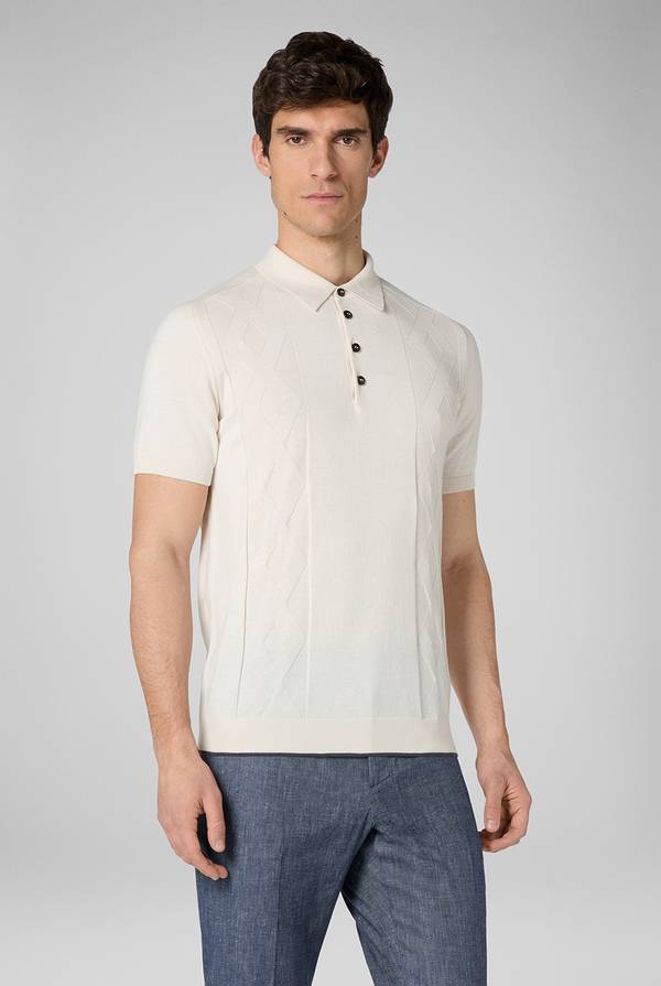Pal Zileri Polo in maglia con calati Vendita Economica