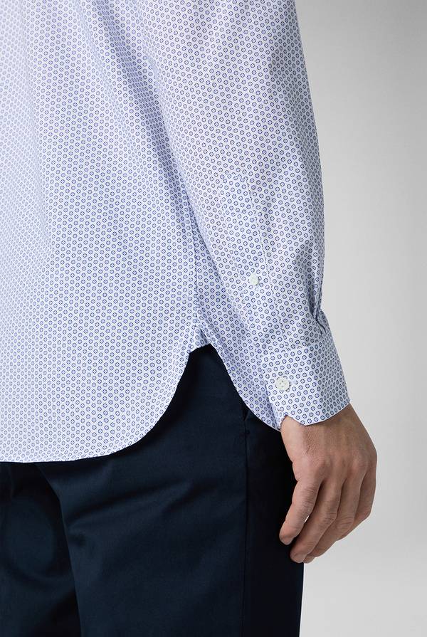 Pal Zileri Camicia in puro cotone con stampa circolare Vendite Flash