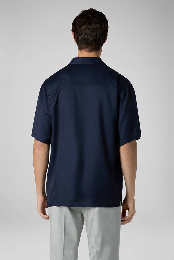 Pal Zileri Camicia bowling blu navy Italy
