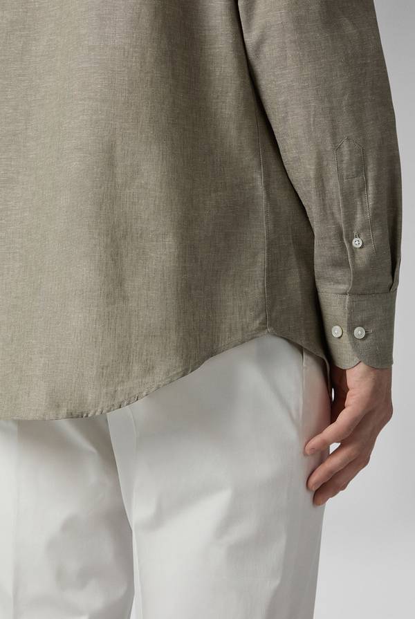 Pal Zileri Camicia in lino e cotone Vendita Calda
