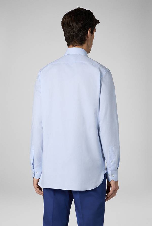 Pal Zileri Camicia azzurra con micro struttura Pezzi Unici