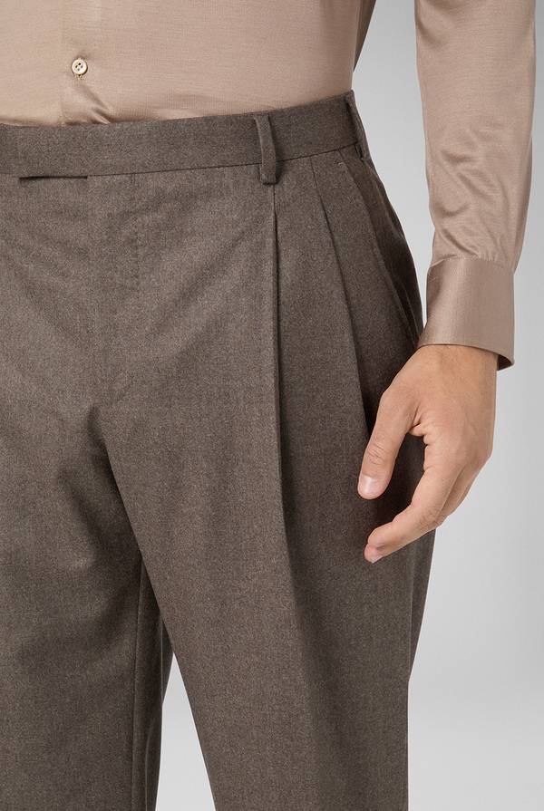 Pal Zileri Pantaloni doppia pince in pura lana Moda