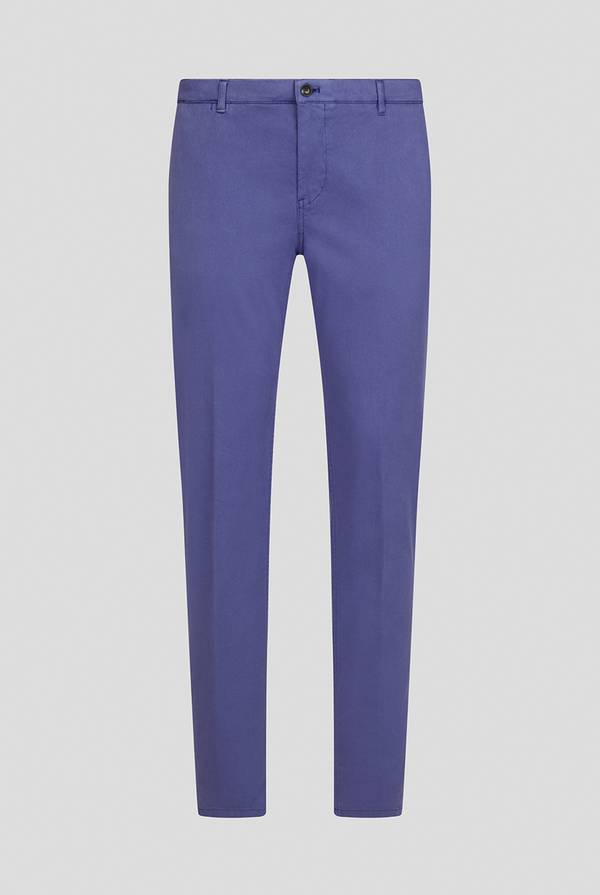 Pal Zileri Pantaloni chino tinti in capo in cotone e tencel stretch Vendita