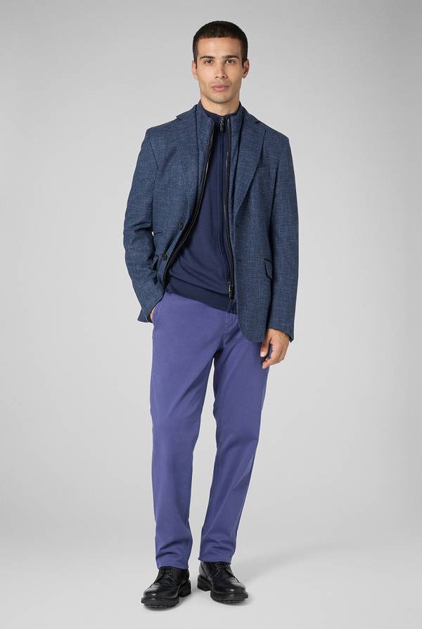 Pal Zileri Pantaloni chino tinti in capo in cotone e tencel stretch Vendita