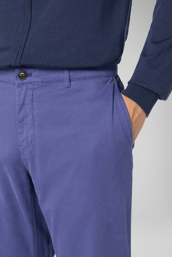 Pal Zileri Pantaloni chino tinti in capo in cotone e tencel stretch Vendita