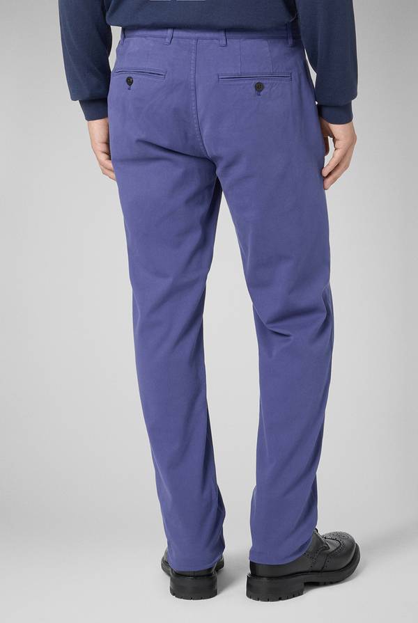 Pal Zileri Pantaloni chino tinti in capo in cotone e tencel stretch Vendita