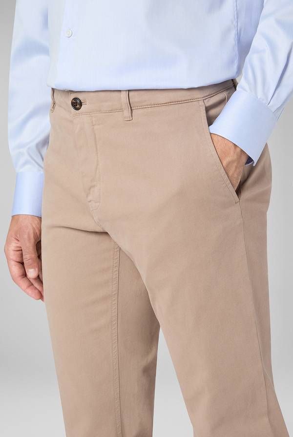 Pal Zileri Pantaloni chino tinti in capo in cotone e tencel stretch Promozione