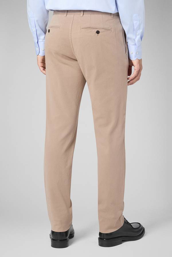 Pal Zileri Pantaloni chino tinti in capo in cotone e tencel stretch Promozione