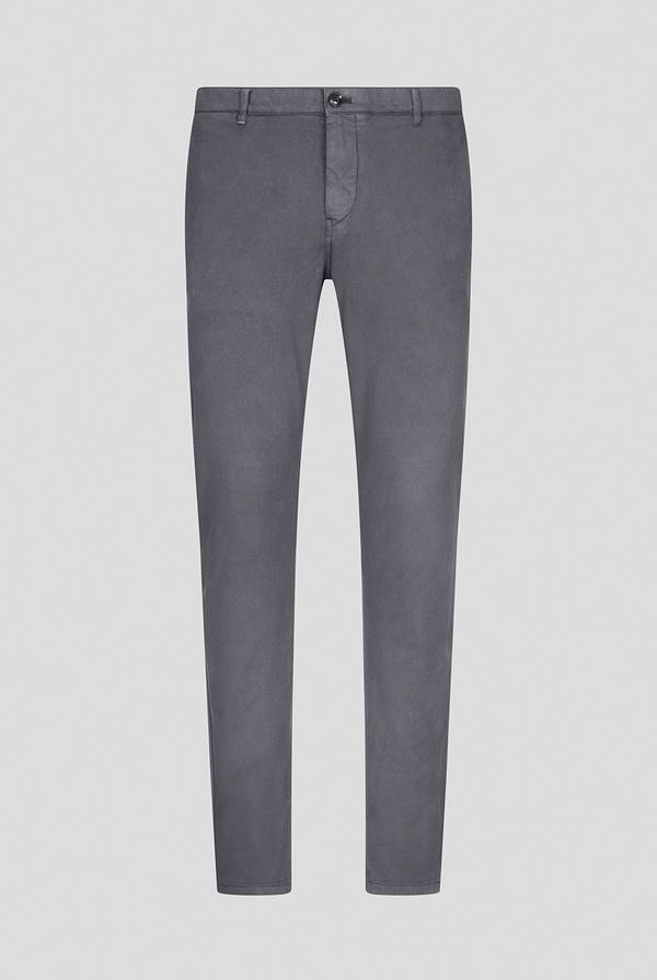 Pal Zileri Pantaloni chino tinti in capo in cotone e tencel stretch Spedizione Gratuita