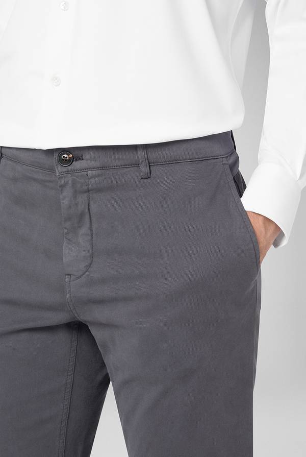 Pal Zileri Pantaloni chino tinti in capo in cotone e tencel stretch Spedizione Gratuita