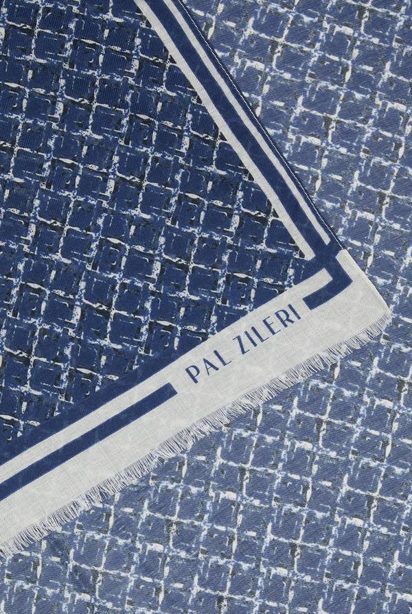 Pal Zileri Sciarpa in modal e lana con fantasia geometrica Nuovo