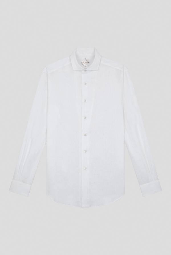 Pal Zileri Camicia in lino bianca Qualità