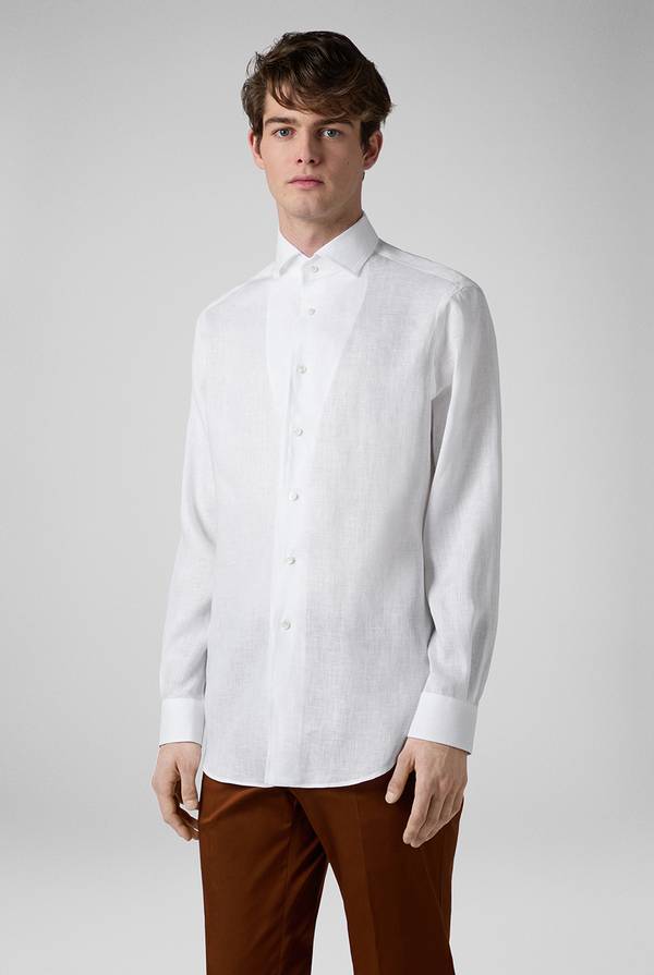 Pal Zileri Camicia in lino bianca Qualità
