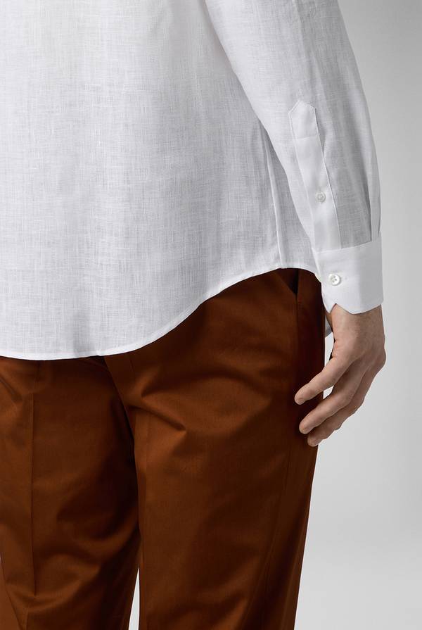 Pal Zileri Camicia in lino bianca Qualità