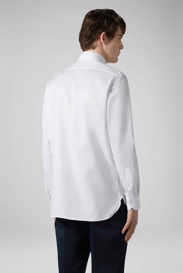 Pal Zileri Camicia in cotone con trattamento anti-piega azzurra Latest fashion