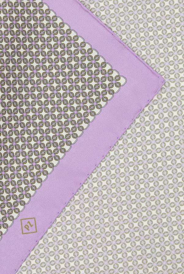 Pal Zileri Pochette in seta stampata con piping a contrasto Moda