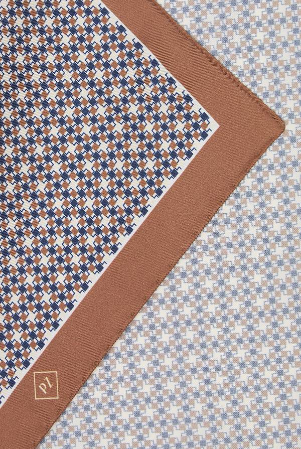 Pal Zileri Pochette in seta pied de poule Grande vendita