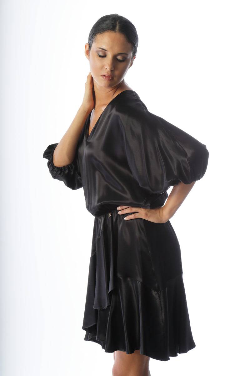 Paola T. Abito in raso di viscosa Sconto