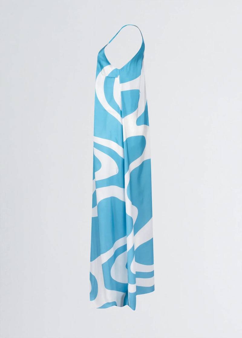 Paola T. Abito lungo stampa wave Outlet