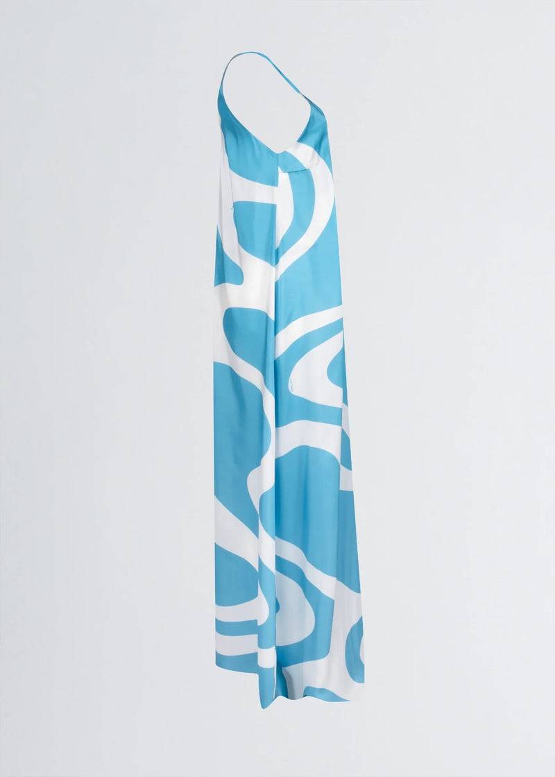 Paola T. Abito lungo stampa wave Outlet
