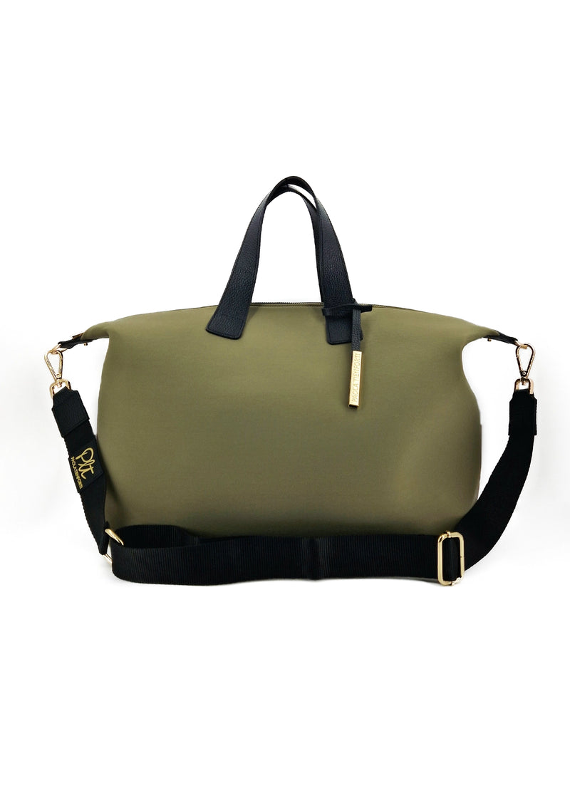 Paola T. Bauletto large in neoprene con dettagli oro Italy