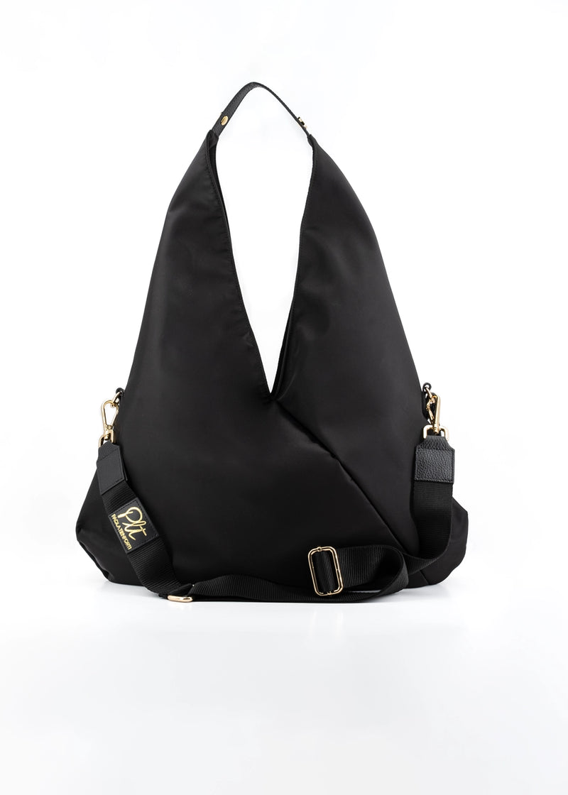 Paola T. Sacca hobo in nylon con dettagli oro Comprane uno, ottenene uno gratis