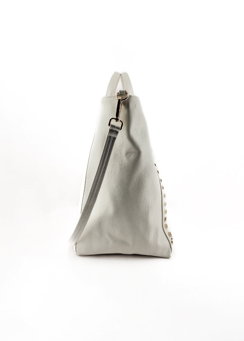 Paola T. Shopper con rivetti e pendente oro Qualità