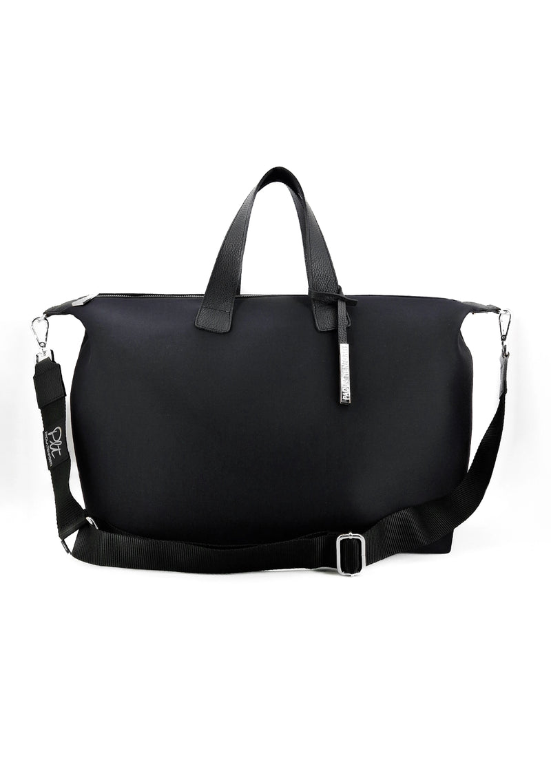 Paola T. Bauletto large in neoprene con dettagli argento Spedizione Gratuita