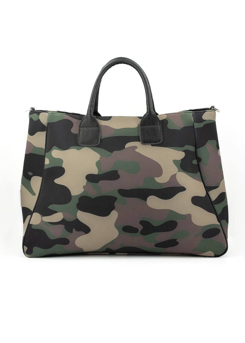 Paola T. Shopper in neoprene camouflage Qualità Garantita