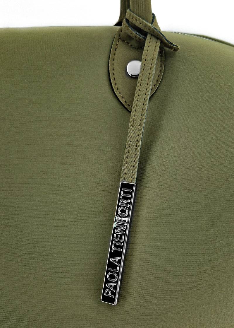 Paola T. Bauletto large in neoprene con dettagli argento Promozione Limitata